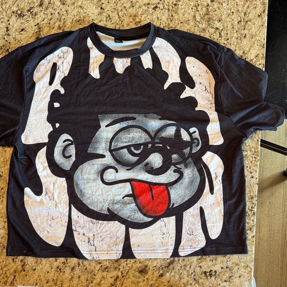 Black Graphic Kids Shirt